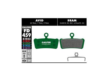 galfer fd459 pro zelene fd459g1554t