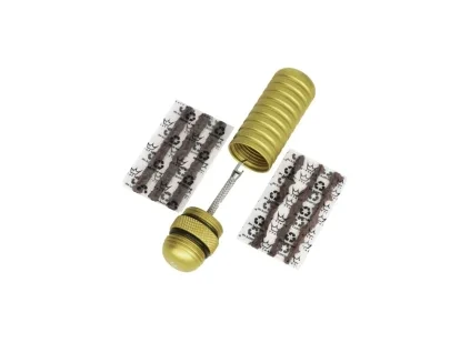 PEATY'S sada na opravu HOLESHOT TUBELESS PUNCTURE PLUGGER KIT Gold