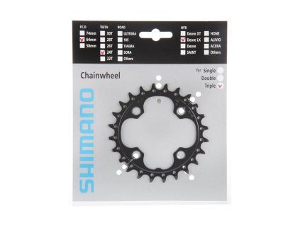 SHIMANO prevodník FC-M660-10 SLX 10SP 24T (44/32/24T) 64mm black