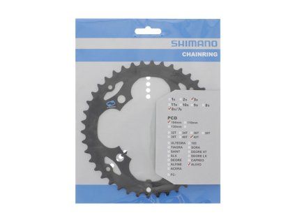 SHIMANO prevodník FC-M415 ALIVIO 7/8SP 42T (42/32/22T) 104mm black
