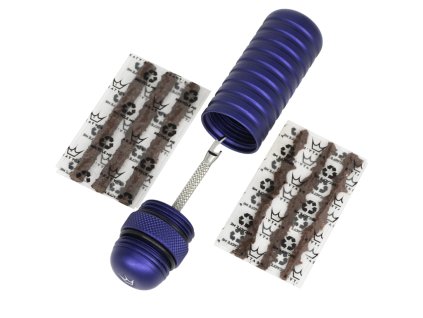 PEATY'S sada na opravu HOLESHOT TUBELESS PUNCTURE PLUGGER KIT blue
