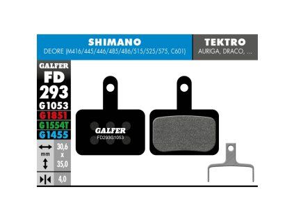 GALFER brzd.platničky SHIMANO DEORE BR-M MODELS STANDARD